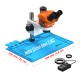 G2Mark RE-50X (3D Continuous Zoom) 7X~50X Trinocular Stereo Microscope With 0.5X CTV Camera Zoom Lens & LED Adjustable Light Exclusive Quality - Blue Base G2Mark RE-50X (3D Continuous Zoom) 7X~50X Trinocular Stereo Microscope With 0.5X CTV Camera Zoom Lens & LED Adjustable Light Exclusive Quality - Blue Base