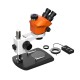 G2Mark RE-50X (3D Continuous Zoom) 7X~50X Trinocular Stereo Microscope With 0.5X CTV Camera Zoom Lens & LED Adjustable Light Exclusive Quality - Small Base G2Mark RE-50X (3D Continuous Zoom) 7X~50X Trinocular Stereo Microscope With 0.5X CTV Camera Zoom Lens & LED Adjustable Light Exclusive Quality - Small Base