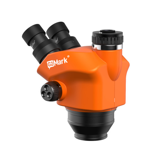 G2Mark RE-50X (3D Continuous Zoom) 7X~50X Trinocular Stereo Microscope Head G2Mark RE-50X (3D Continuous Zoom) 7X~50X Trinocular Stereo Microscope Head