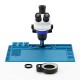 G2Mark RE-67T 6.5X-65X Trinocular Full HD Stereo Microscope With Zooming 0.5X CTV Camera Lens & LED Adjustable Light Exclusive Quality - Blue Big Base G2Mark RE-67T 6.5X-65X Trinocular Full HD Stereo Microscope With Zooming 0.5X CTV Camera Lens & LED Adjustable Light Exclusive Quality - Blue Big Base
