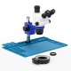 G2Mark RE-67T 6.5X-65X Trinocular Full HD Stereo Microscope With Zooming 0.5X CTV Camera Lens & LED Adjustable Light Exclusive Quality - Blue Big Base G2Mark RE-67T 6.5X-65X Trinocular Full HD Stereo Microscope With Zooming 0.5X CTV Camera Lens & LED Adjustable Light Exclusive Quality - Blue Big Base