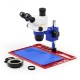 G2Mark RE-67T 6.5X-65X Trinocular Full HD Stereo Microscope With Zooming 0.5X CTV Camera Lens & LED Adjustable Light Exclusive Quality - Red Base G2Mark RE-67T 6.5X-65X Trinocular Full HD Stereo Microscope With Zooming 0.5X CTV Camera Lens & LED Adjustable Light Exclusive Quality - Red Base