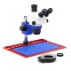 G2Mark RE-67T 6.5X-65X Trinocular Full HD Stereo Microscope With Zooming 0.5X CTV Camera Lens & LED Adjustable Light Exclusive Quality - Red Base G2Mark RE-67T 6.5X-65X Trinocular Full HD Stereo Microscope With Zooming 0.5X CTV Camera Lens & LED Adjustable Light Exclusive Quality - Red Base