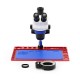 G2Mark RE-67T 6.5X-65X Trinocular Full HD Stereo Microscope With Zooming 0.5X CTV Camera Lens & LED Adjustable Light Exclusive Quality - Red Base G2Mark RE-67T 6.5X-65X Trinocular Full HD Stereo Microscope With Zooming 0.5X CTV Camera Lens & LED Adjustable Light Exclusive Quality - Red Base