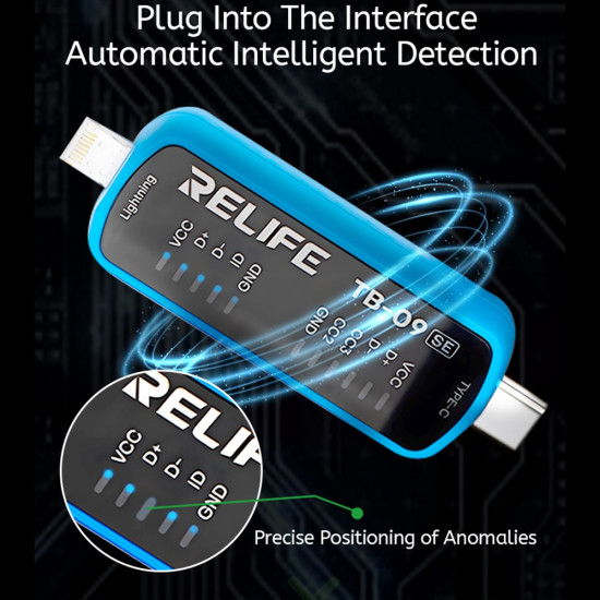 Relife TB-09 SE Simple Type-C & Lightning Charging Port Tester