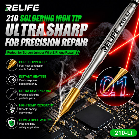 Rellife C210-LI Ultra Sharp 210 Series Soldering Iron Bit (Sharp Bit)