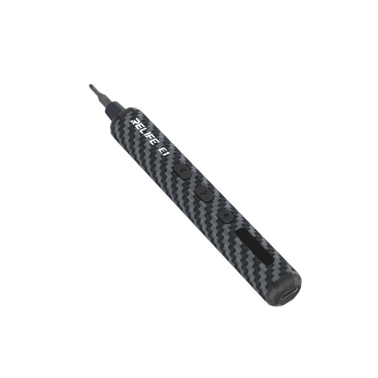 Relife E1 Powerful Carbon Fiber Electric Screwdriver Set with 12Pcs Steel Bits Relife E1 Powerful Carbon Fiber Electric Screwdriver Set with 12Pcs Steel Bits