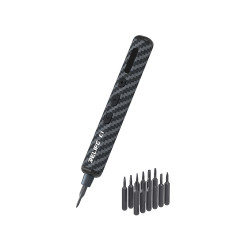 Relife E1 Powerful Carbon Fiber Electric Screwdriver Set with 12Pcs Steel Bits
