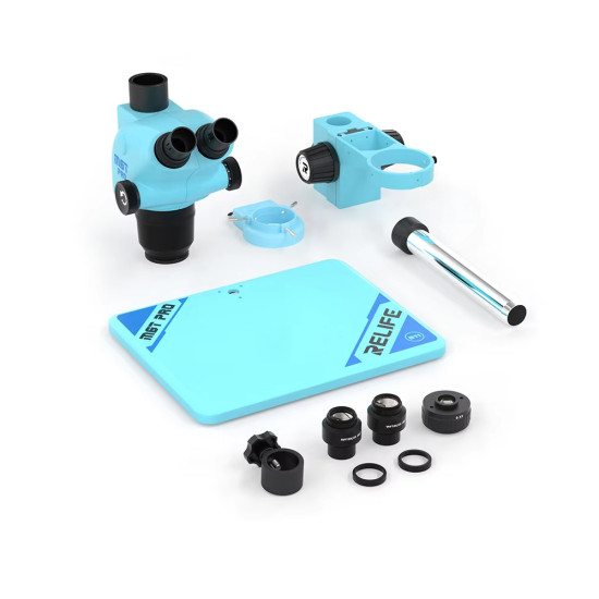 Relife M6T-Pro B11 (6.5X-65X) Trinocular Stereo Microscope With Zooming 0.5X CTV Camera Lens & LED Adjustable Light - (Green Color) Relife M6T-Pro B11 (6.5X-65X) Trinocular Stereo Microscope With Zooming 0.5X CTV Camera Lens & LED Adjustable Light - (Green Color)