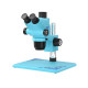 Relife M6T-Pro B11 (6.5X-65X) Trinocular Stereo Microscope With Zooming 0.5X CTV Camera Lens & LED Adjustable Light - (Blue Color) Relife M6T-Pro B11 (6.5X-65X) Trinocular Stereo Microscope With Zooming 0.5X CTV Camera Lens & LED Adjustable Light - (Blue Color)