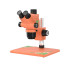 Relife M6T-Pro B11 (6.5X-65X) Trinocular Stereo Microscope With Zooming 0.5X CTV Camera Lens & LED Adjustable Light - (Orange Color)