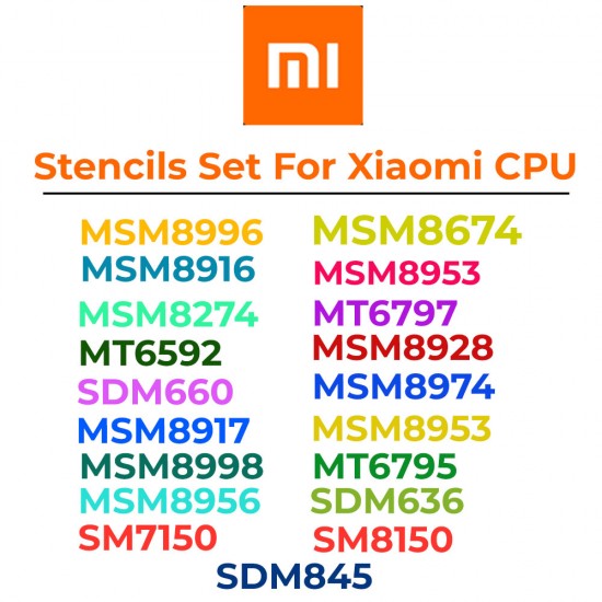 0.12MM Relife Stencils Set For MI Phones ( 9Pcs ) 0.12MM Relife Stencils Set For MI Phones ( 9Pcs )