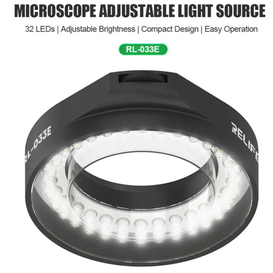 Relife RL-033E LED Adjustable Microscope Ring Light