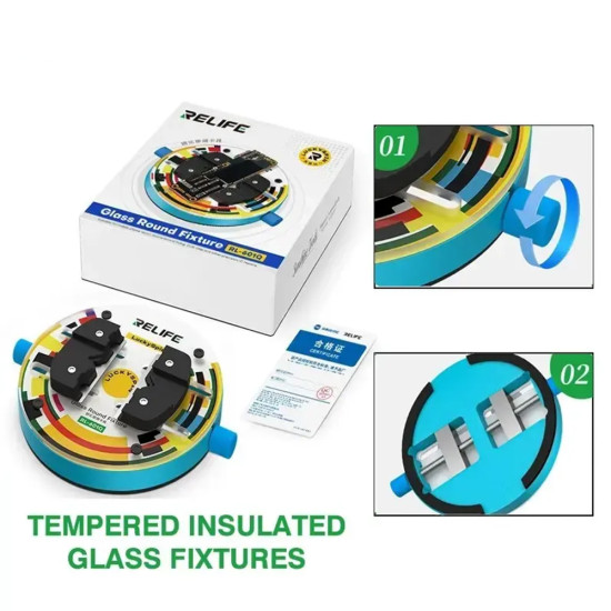 Relife RL-601Q Heat-Insulating Ring-Shaped Tempered Glass Motherboard Repair Fixture