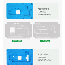 Relife RL-601T Middle Layer Tin Planting BGA Reballing Platform Set for iPhone X to 16Pro Max / 16e (26-in-1)
