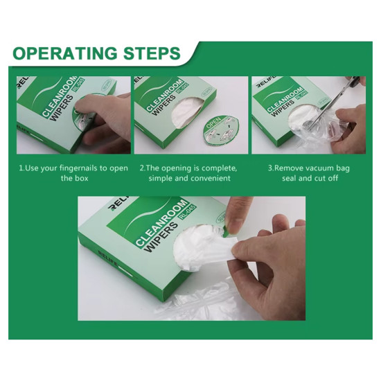 Relife RL-045 Antistatic Fiber Wipe Dustproof Cloth (50Pcs) Relife RL-045 Antistatic Fiber Wipe Dustproof Cloth (50Pcs)