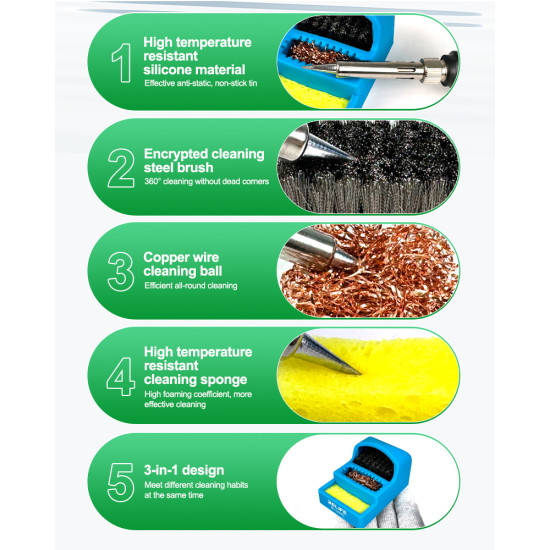 Relife RL-599C 3-in-1 Soldering Tip Cleaner