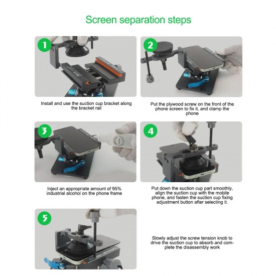 Relife RL-601S Plus 2-in-1 Multifunction Dismantling LCD Screen & Glass Back Cover Fixture Relife RL-601S Plus 2-in-1 Multifunction Dismantling LCD Screen & Glass Back Cover Fixture