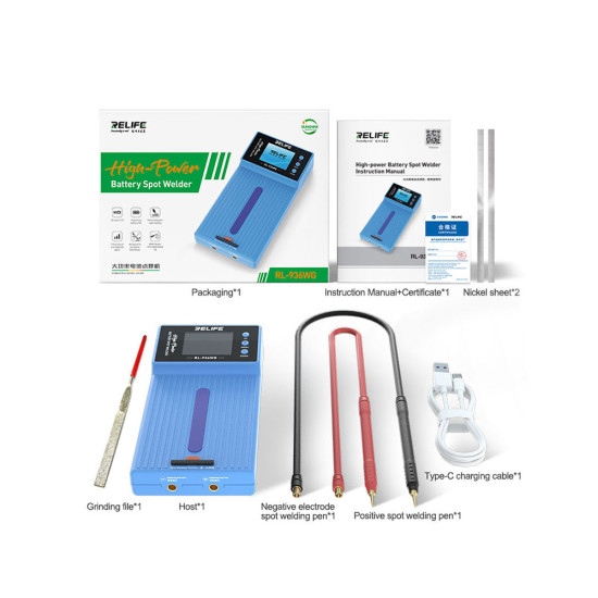 Relife RL-936WG High-Power Double Pulse Battery Spot Welding Machine (650A) Relife RL-936WG High-Power Double Pulse Battery Spot Welding Machine (650A)