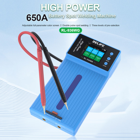 Relife RL-936WG High-Power Double Pulse Battery Spot Welding Machine (650A) Relife RL-936WG High-Power Double Pulse Battery Spot Welding Machine (650A)
