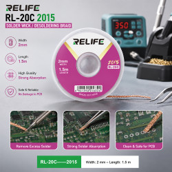 Relife RL-20C Desolder Wick 2015 (Width 2.0MM / Length 1.5M)