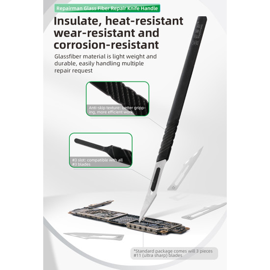 Repairman Carbon Fiber Universal Surgical Blade Set Repairman Carbon Fiber Universal Surgical Blade Set