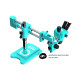 RF4 RF6565-Pro 3 (6.5-65X) Synchronous Zoom Trinocular Stereo Microscope With Double-arm Boom Stand