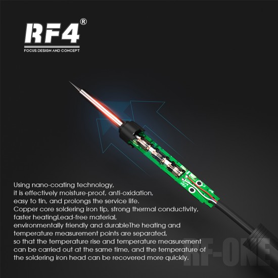 RF4 RF-ONE Soldering Iron Station With Intelligent Temperature Control (80W) RF4 RF-ONE Soldering Iron Station With Intelligent Temperature Control (80W)