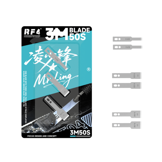 RF4 3M50S Stainless Steel Anti-Static Glue Removal Quick Spade Blades - 6Pcs