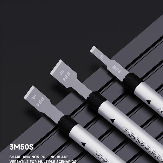 RF4 3M50S Stainless Steel Anti-Static Glue Removal Quick Spade Blades - 6Pcs