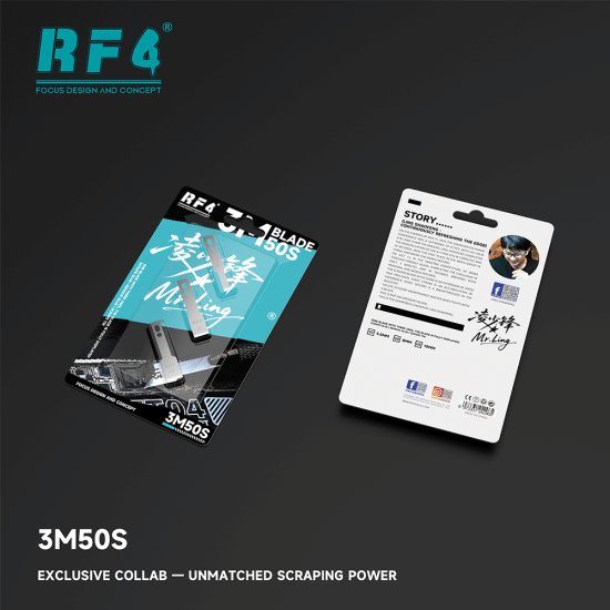 RF4 3M50S Stainless Steel Anti-Static Glue Removal Quick Spade Blades - 6Pcs