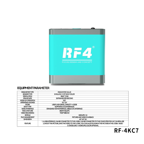RF4 4KC7 Ultra HD / 1080P HDMI USB Industrial Electronic Digital Video Microscope Camera With Recording Feature (Upgraded) RF4 4KC7 Ultra HD / 1080P HDMI USB Industrial Electronic Digital Video Microscope Camera With Recording Feature (Upgraded)