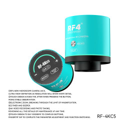 RF4 RF-4KC5 4K Ultra HD Touch Design Microscope Camera With Recording Feature