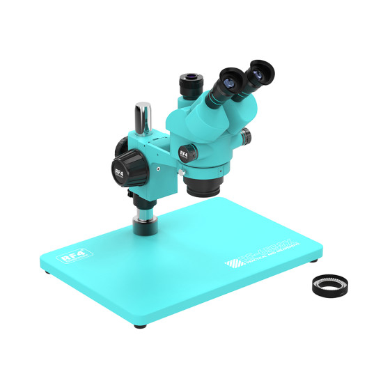 RF4 RF6558 6.5X-58X Trinocular Full HD Stereo Microscope With Zooming 0.5X CTV Camera Lens & LED Adjustable Light RF4 RF6558 6.5X-58X Trinocular Full HD Stereo Microscope With Zooming 0.5X CTV Camera Lens & LED Adjustable Light