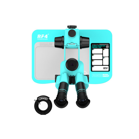 RF4 RF6558 Pro (6.5X-58X) Trinocular Full HD Stereo Microscope With Zooming 0.5X CTV Camera Lens & LED Adjustable Light
