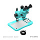 RF4 RF6558 Pro (6.5X-58X) Trinocular Full HD Stereo Microscope With Zooming 0.5X CTV Camera Lens & LED Adjustable Light