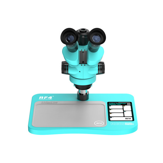 RF4 RF6558 Pro (6.5X-58X) Trinocular Full HD Stereo Microscope With Zooming 0.5X CTV Camera Lens & LED Adjustable Light