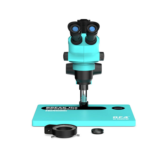 RF4 RF6565-TVP 6.5X-65X Trinocular Full HD Stereo Microscope With Zooming 0.5X CTV Camera Lens & LED Adjustable Light RF4 RF6565-TVP 6.5X-65X Trinocular Full HD Stereo Microscope With Zooming 0.5X CTV Camera Lens & LED Adjustable Light