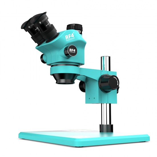 RF4 RF7050-Pro ( 3D Continuous With Gear Zoom ) 7X~50X Trinocular Stereo Microscope With 0.5X CTV Camera Zoom Lens & LED Adjustable Light RF4 RF7050-Pro ( 3D Continuous With Gear Zoom ) 7X~50X Trinocular Stereo Microscope With 0.5X CTV Camera Zoom Lens & LED Adjustable Light