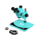 RF4 RF7050-Pro ( 3D Continuous With Gear Zoom ) 7X~50X Trinocular Stereo Microscope With 0.5X CTV Camera Zoom Lens & LED Adjustable Light RF4 RF7050-Pro ( 3D Continuous With Gear Zoom ) 7X~50X Trinocular Stereo Microscope With 0.5X CTV Camera Zoom Lens & LED Adjustable Light
