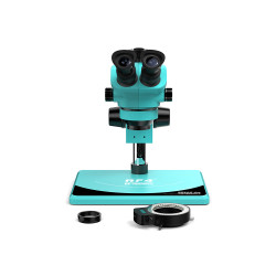 RF4 RF7050-Pro ( 3D Continuous With Gear Zoom ) 7X~50X Trinocular Stereo Microscope With 0.5X CTV Camera Zoom Lens & LED Adjustable Light