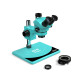 RF4 RF7050-Pro ( 3D Continuous With Gear Zoom ) 7X~50X Trinocular Stereo Microscope With 0.5X CTV Camera Zoom Lens & LED Adjustable Light RF4 RF7050-Pro ( 3D Continuous With Gear Zoom ) 7X~50X Trinocular Stereo Microscope With 0.5X CTV Camera Zoom Lens & LED Adjustable Light