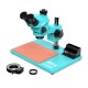 RF4 RF7050-TVP+ (3D Continuous Zoom) 7X~50X Trinocular Stereo Microscope With 0.5X CTV Camera Zoom Lens & LED Adjustable Light - Exclusive Quality RF4 RF7050-TVP+ (3D Continuous Zoom) 7X~50X Trinocular Stereo Microscope With 0.5X CTV Camera Zoom Lens & LED Adjustable Light - Exclusive Quality