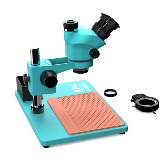 RF4 RF7050-TVP+ (3D Continuous Zoom) 7X~50X Trinocular Stereo Microscope With 0.5X CTV Camera Zoom Lens & LED Adjustable Light - Exclusive Quality RF4 RF7050-TVP+ (3D Continuous Zoom) 7X~50X Trinocular Stereo Microscope With 0.5X CTV Camera Zoom Lens & LED Adjustable Light - Exclusive Quality