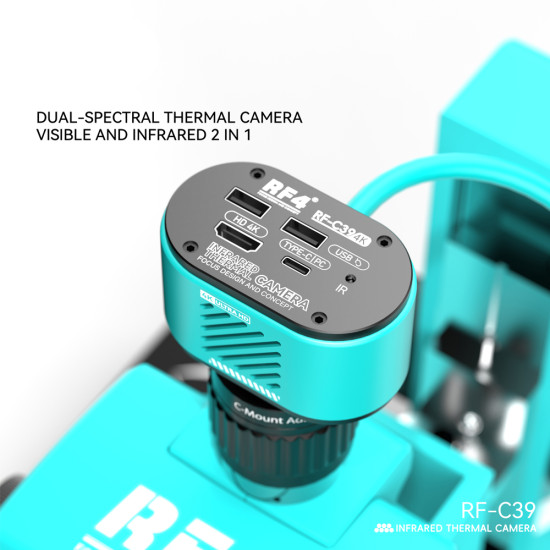 RF4 RF-C39 2in1 4K Visible And Infrared Dual-Spectral Thermal Camera For Microscope RF4 RF-C39 2in1 4K Visible And Infrared Dual-Spectral Thermal Camera For Microscope