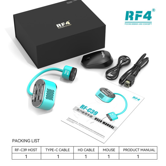 RF4 RF-100+ Monocular 180X Zoom Television Microscope With RF4 C39 Dual Spectral Thermal Camera RF4 RF-100+ Monocular 180X Zoom Television Microscope With RF4 C39 Dual Spectral Thermal Camera