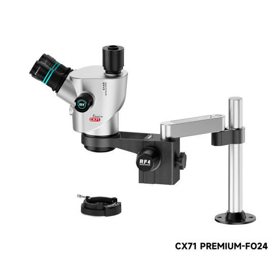RF4 CX71P With F024 (6.5-65X) Ergonomic Design Trinocular Stereo Microscope - Premium Quality