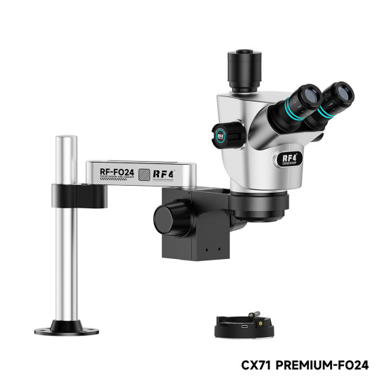 RF4 CX71P With F024 (6.5-65X) Ergonomic Design Trinocular Stereo Microscope - Premium Quality