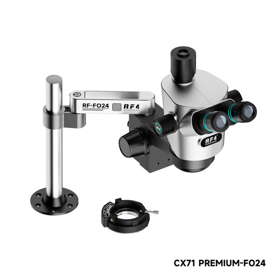 RF4 CX71P With F024 (6.5-65X) Ergonomic Design Trinocular Stereo Microscope - Premium Quality