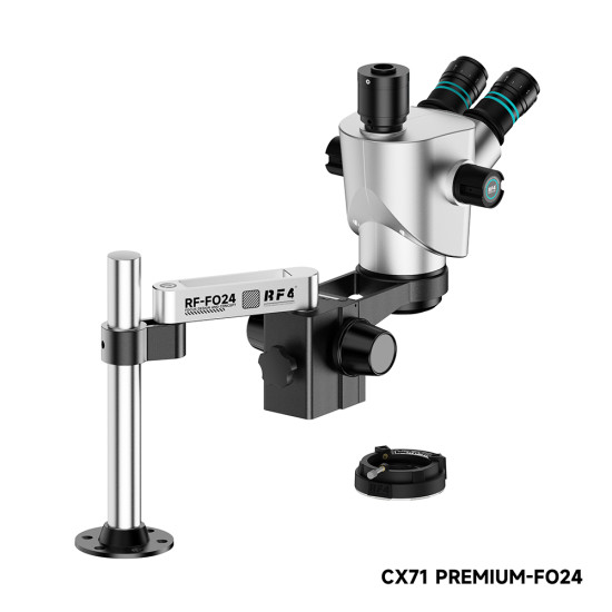 RF4 CX71P With F024 (6.5-65X) Ergonomic Design Trinocular Stereo Microscope - Premium Quality
